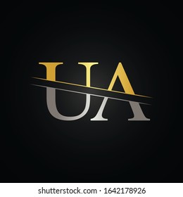 Initial Letter UA Logo Design Vector Template. Creative Monogram UA Letter Logo Design