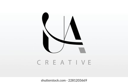 Initial Letter UA Logo. UA Letter Design Vector Illustration.