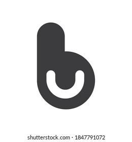 Initial letter ub or bu logo vector design templates