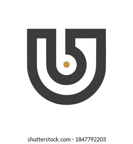 initial letter ub or bu logo vector designs