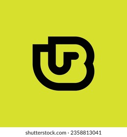 Initial letter UB or BU monogram logo