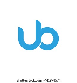 initial letter ub linked round lowercase logo blue