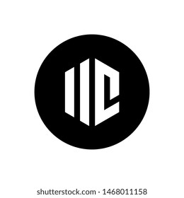 Initial Letter UC or IIC Geometric Logo Vector. Creative Alphabet Monogram Icon,