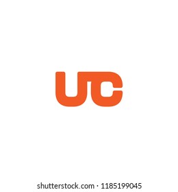 Initial Letter UC Linked, Rounded Logo Design