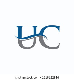 Initial Letter UC Logo Design Vector Template. UC Letter Vector Illustration