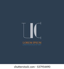 initial letter Uc logo design for company identity