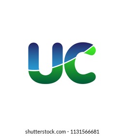 Initial Letter UC Logo Lowercase, colorful logotype Modern and Simple Logo Design.