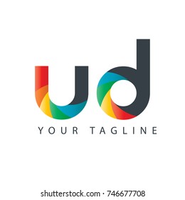 Initial Letter UD Rounded Design Logo