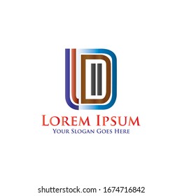 The initial letter UD vector logo design for business company.