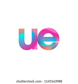 Initial Letter UE Logo Lowercase colorful design, Modern and Simple Logo Design.