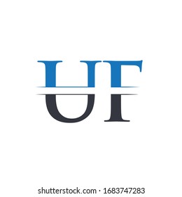 Initial Letter UF Logo Design Vector Template. UF Letter Logo Design