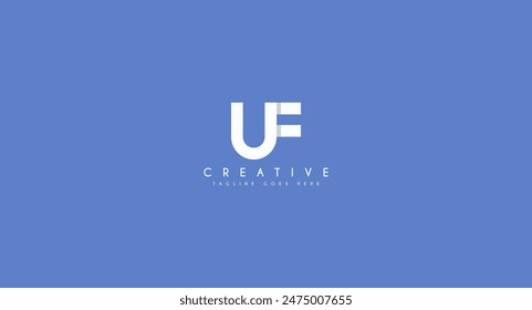 Initial Letter UF Logo design vector illustration.