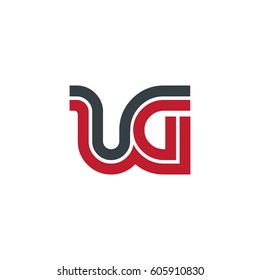 Initial Letter UG Linked Design Logo