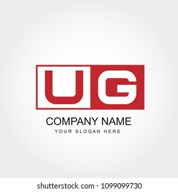 Initial Letter UG Logo Design Template