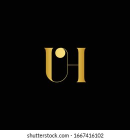 Initial Letter UH Logo Design Vector Template. Creative Monogram UH Letter Logo Design