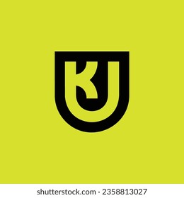 Initial letter UK or KU monogram logo