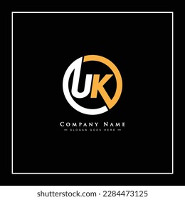 Initial Letter UK Logo - Simple Business Logo for Alphabet U and K