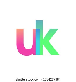 Initial Letter Uk Lowercase Logo Green Stock Vector (Royalty Free ...