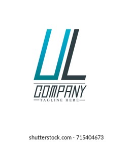 Initial Letter UL Design Logo Template
