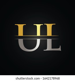 Initial Letter UL Logo Design Vector Template. Creative Monogram UL Letter Logo Design