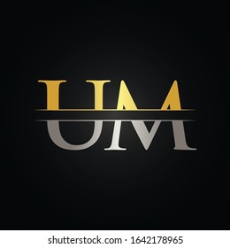 Initial Letter UM Logo Design Vector Template. Creative Monogram UM Letter Logo Design