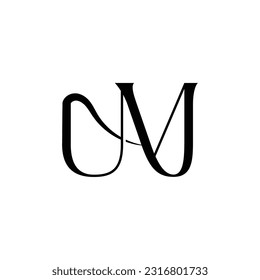 Initial letter UM logo design