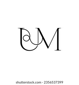 Initial letter UM logo design creative modern symbol icon monogram