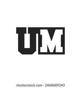 Initial Letter UM Logo Design Template. UM Logo