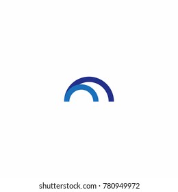 Initial Letter with Umbrella Icon Logo Vector