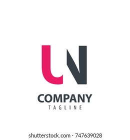 Initial Letter UN Design Logo