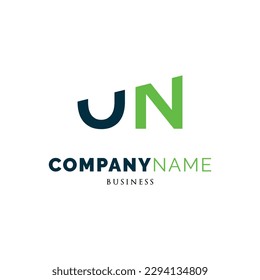 Initial Letter UN Icon Logo Design Template