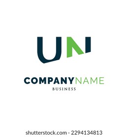 Initial Letter UN Icon Logo Design Template