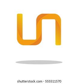 Initial letter UN linked logo vector design