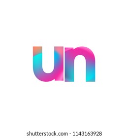 Initial Letter UN Logo Lowercase colorful design, Modern and Simple Logo Design.