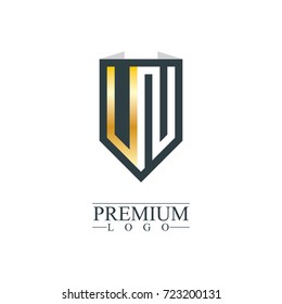 Initial Letter UN VN Company Design Logo Template