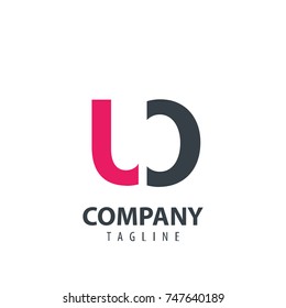 Initial Letter UO Design Logo
