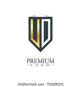Initial Letter UO VO Company Design Logo Template