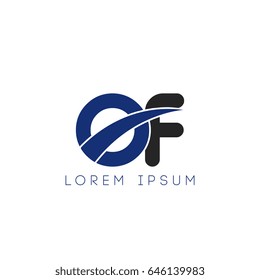 of initial letter uppercase logo blue and black