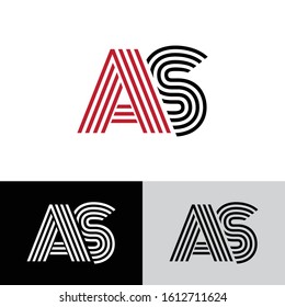 Initial letter as uppercase modern logo design template elements. Black, red and white letter Isolated on white, black and grey background. Suitable for business, consulting group company.