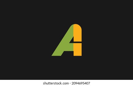 Initial letter A uppercase modern logo design template elements. Vector