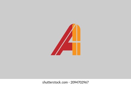 Initial letter A uppercase modern logo design template elements. Vector