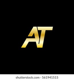 initial letter at uppercase related logotype gold on black background
