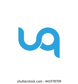 initial letter uq linked round lowercase logo blue