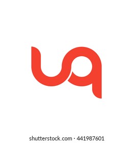 initial letter uq linked round lowercase logo red