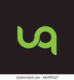 initial letter uq linked round lowercase logo green