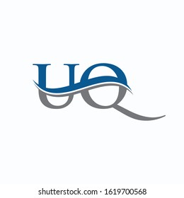 Initial Letter UQ Logo Design Vector Template. UQ Letter Vector Illustration