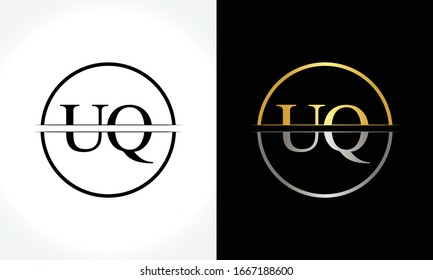 Initial Letter UQ Logo Design Vector Template. UQ Letter Logo Design