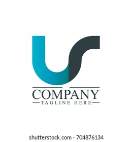 Initial Letter UR Linked Design Logo