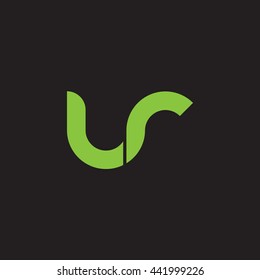 initial letter ur linked round lowercase logo green