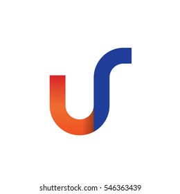 Initial Letter UR US Rounded Lowercase Logo